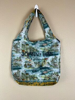 Johnny Was boho tote bike print